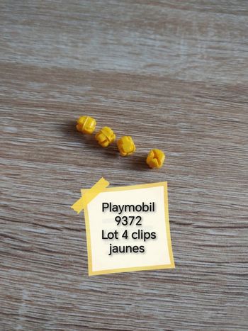 Playmobil 9372 lot 4 clips jaunes