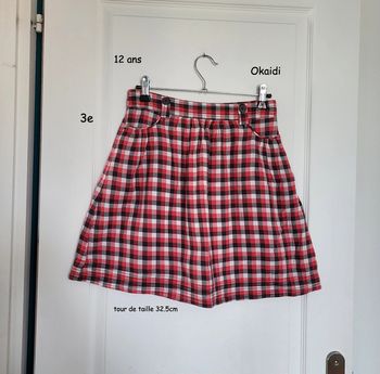 Jupe okaïdi à carreaux 12 ans