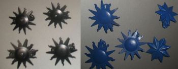 LOT DE 9 PINCES EN MÉTAL POUR RIDEAUX - n°25