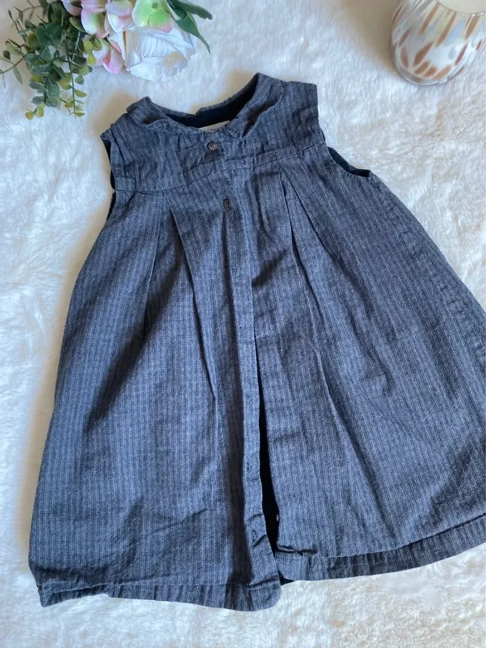 🖤🩶Très belle petite robe fille - style vintage chic col Claudine  fille 3ans TBE 🖤🩶 - photo numéro 3