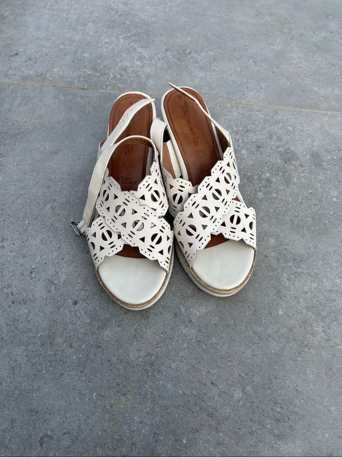 Sandales couleur beige/creme