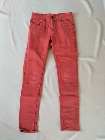 Jeans skinny fit rouge - 12 ans - Kiabi - Très bon état 