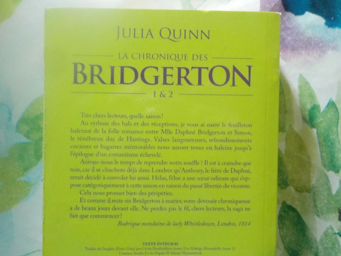 La chronique des Bridgerton T1&2 de Julia Quinn Ed. J'ai Lu - photo numéro 2