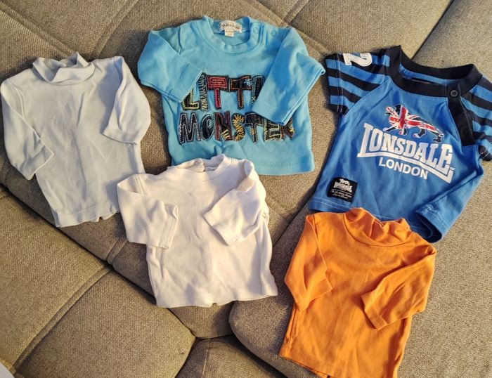 Lot t-shirts bébé naissance