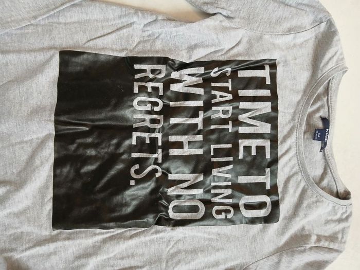 tee shirt manches longues gris 10 ans - photo numéro 2