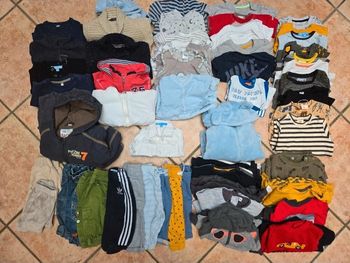 Lot 54 pièces bébé garçon 6mois