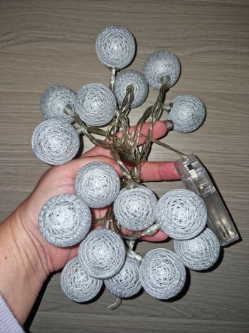 Guirlande lumineuse boule grise