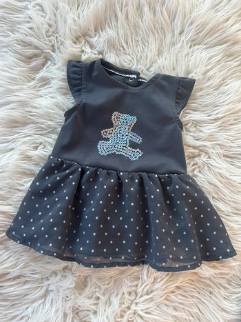 Fille 👧🏻 robe lulu grise taille 3 mois