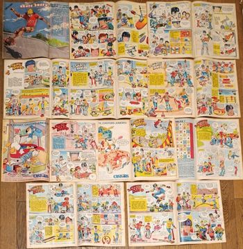 Rare Lot 11 Journaux de Mickey Série complète leçons de Skate 1978 vintage