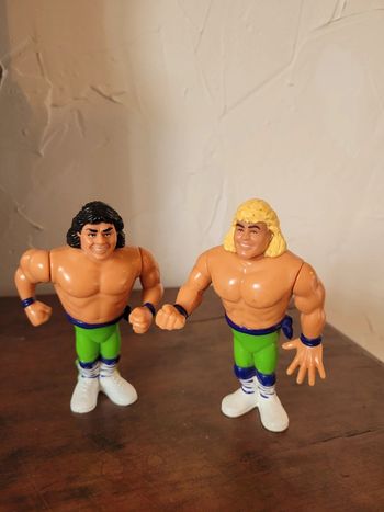 Vends lot de 2 catcheurs wwf hasbro titan sports 1991