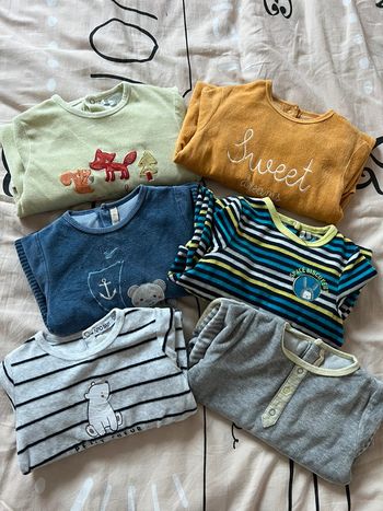 Lot de 6 pyjamas une pièce épais