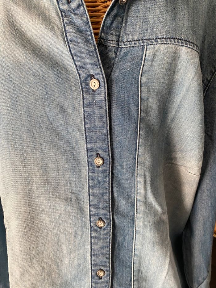Chemise en jeans Esprit Denim bleue denim taille M - photo numéro 5