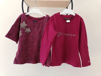 36 mois 3 ans ensemble IKKS Teeshirt et pull assorti