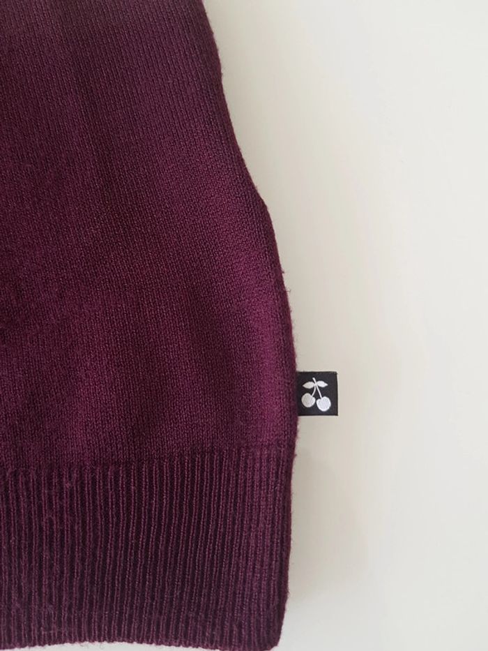 Pull avec dentelle Temps des Cerises   XL   T42 Violine/Aubergine - photo numéro 4