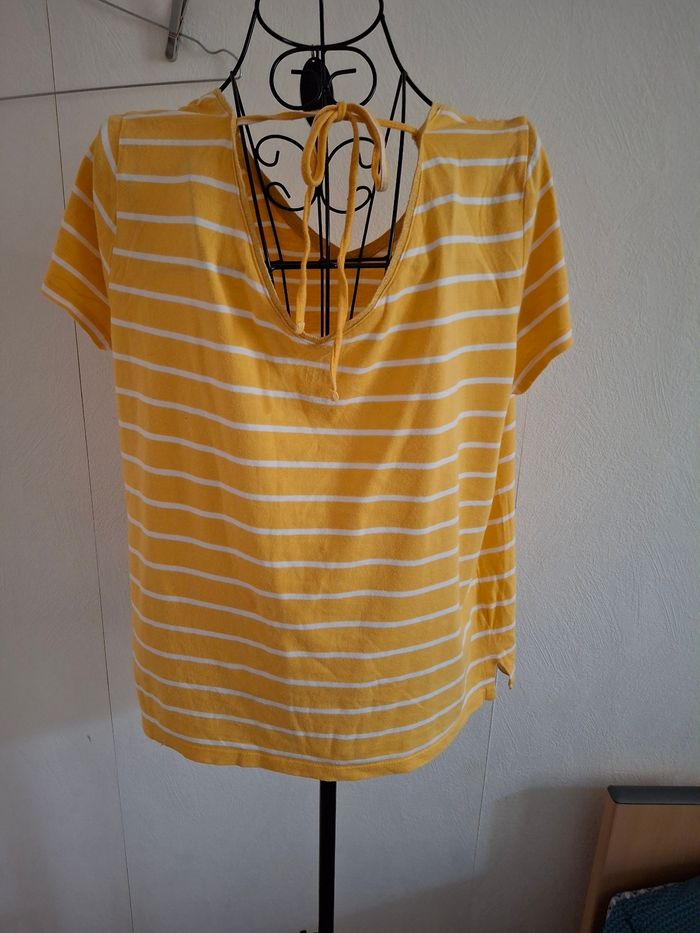 Tee shirt jaune et blanc xlu - photo numéro 5