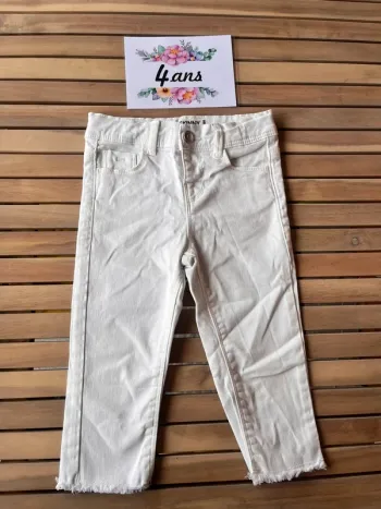 Jean blanc été kiabi 4 ans