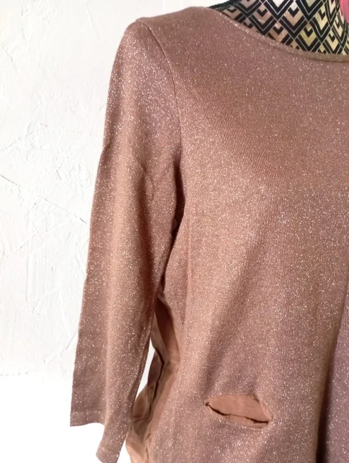 🌸 Tunique boutonnée dans le dos, Zara Woman, taille 38 - photo numéro 2