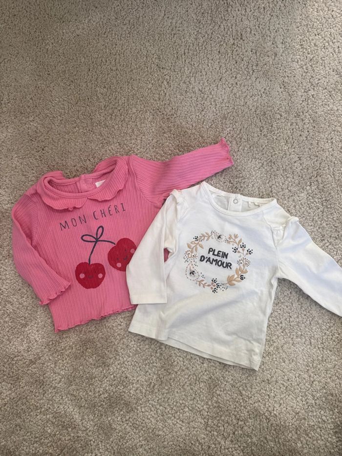 Lot de 2 t-shirt taille 3 mois
