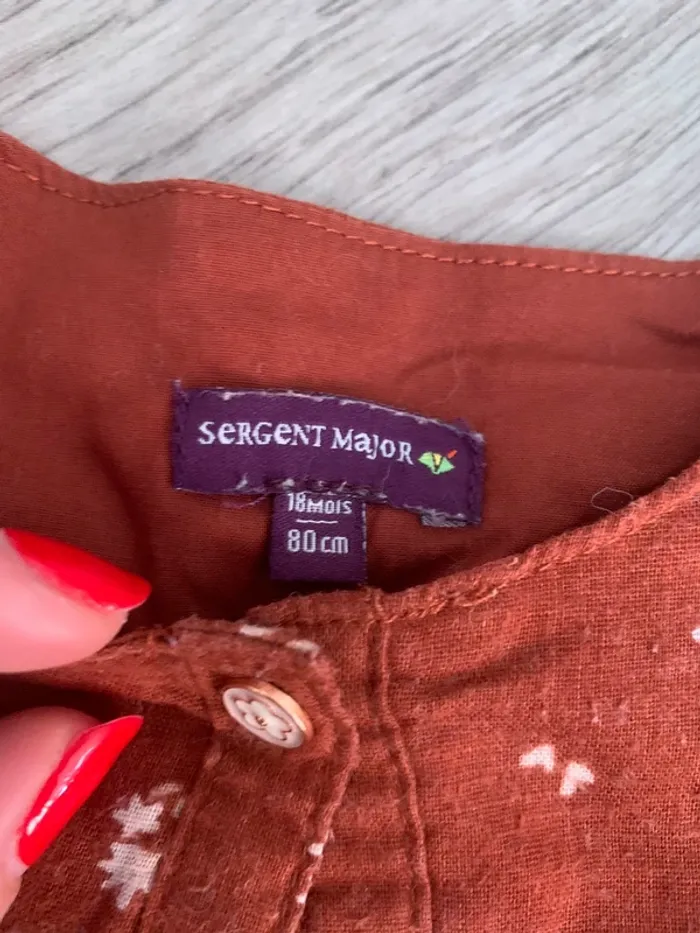 Blouse volant marron Sergent Major en 18 mois - photo numéro 5