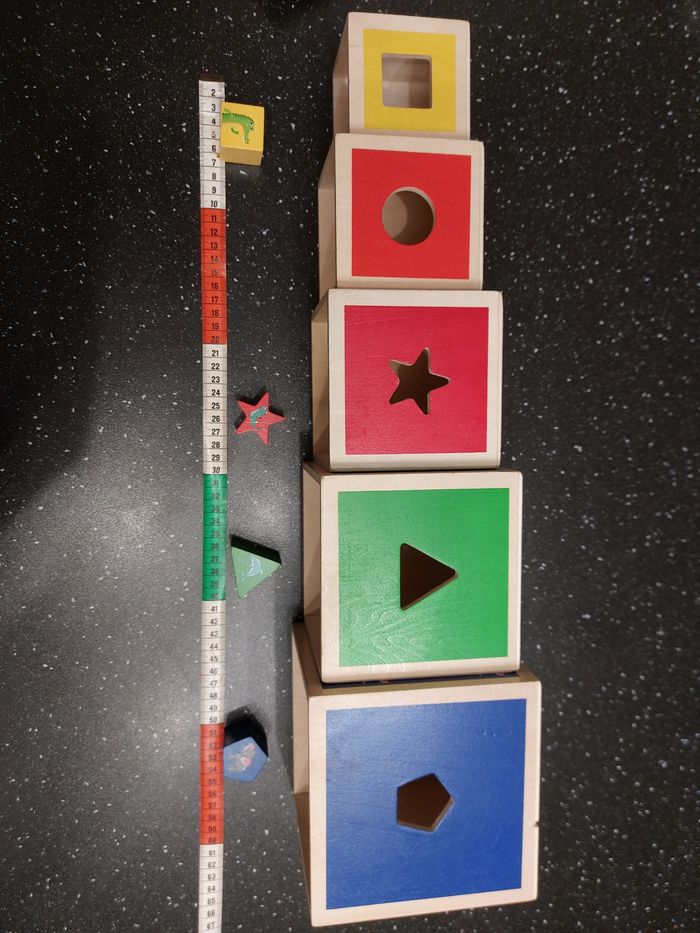 Lot 5 cubes à formes - photo numéro 2