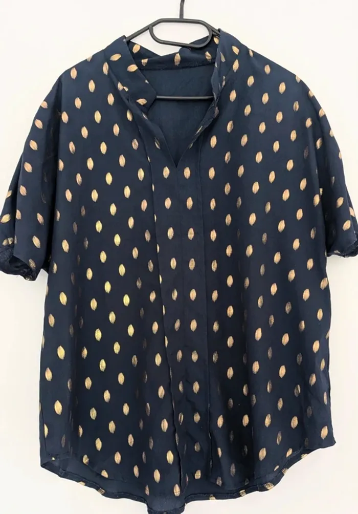 Blouse marine et doré