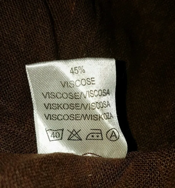Jupe marron en lin Basic One Taille 42 Neuve - photo numéro 5