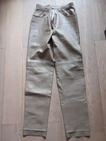 Pantalon cuir beige Guy Laroche