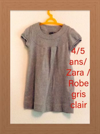 4/5 ans zara robe grise