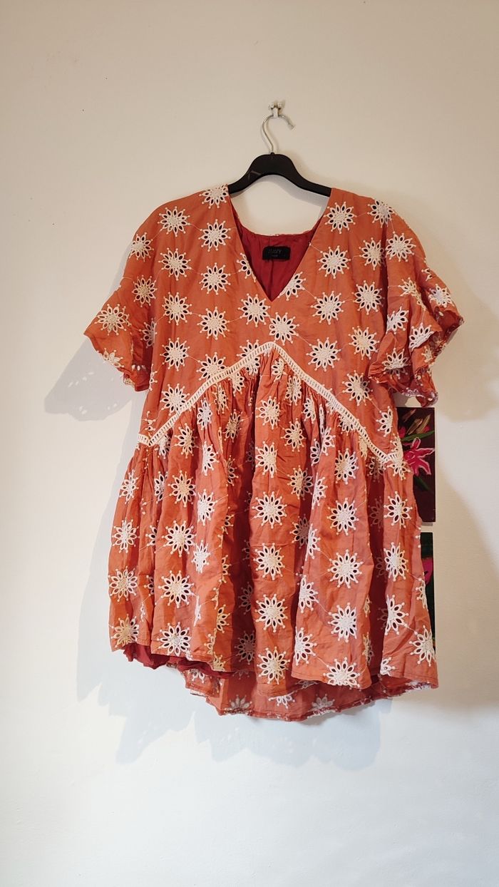 Robe bohème broderie anglaise PETITE taille S