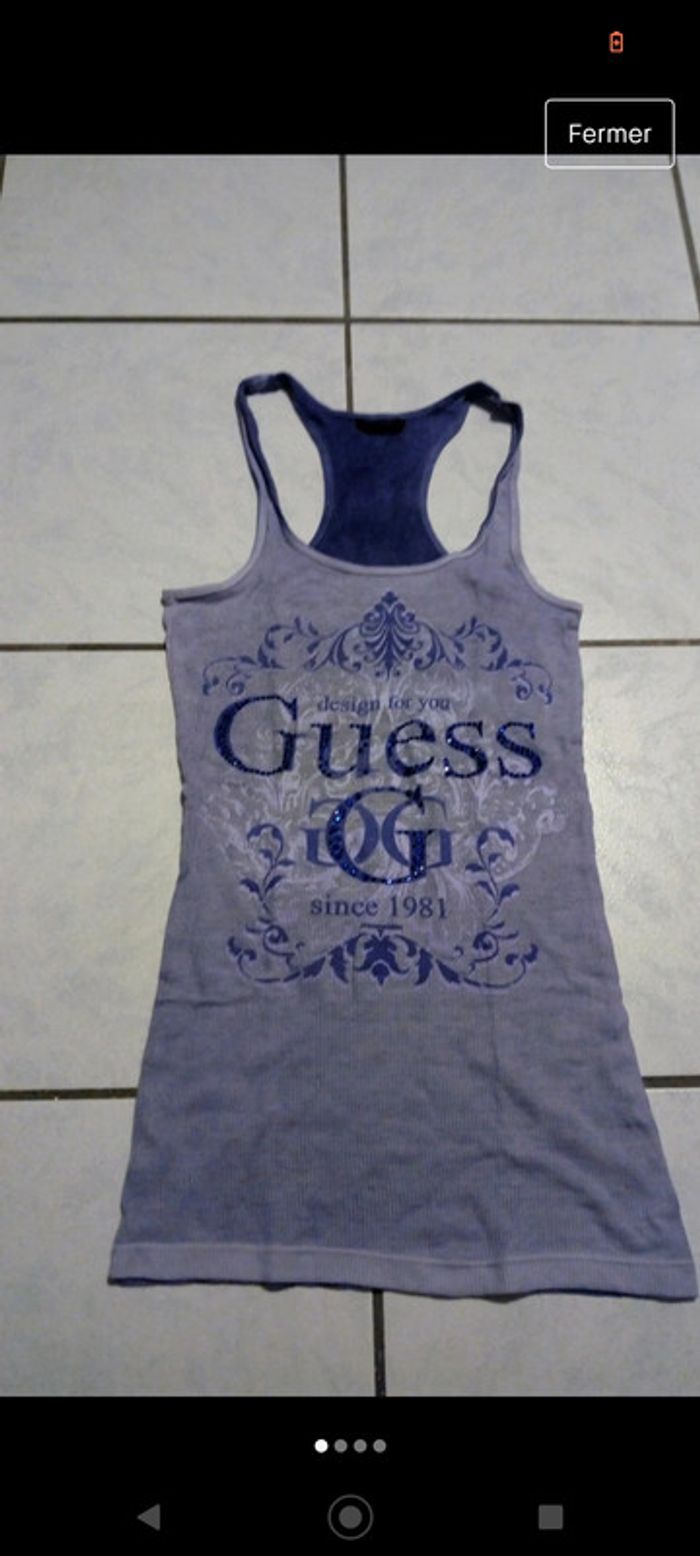 Débardeur marcel lilas Guess