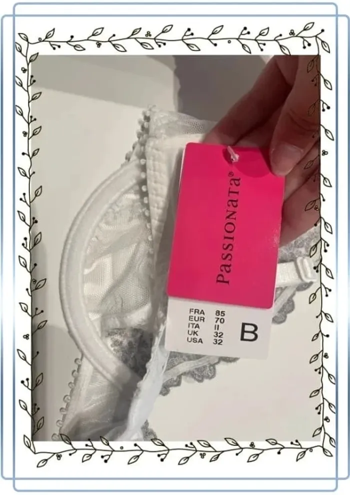 Soutien gorge blanc passionata, taille 85B, neuf - photo numéro 4