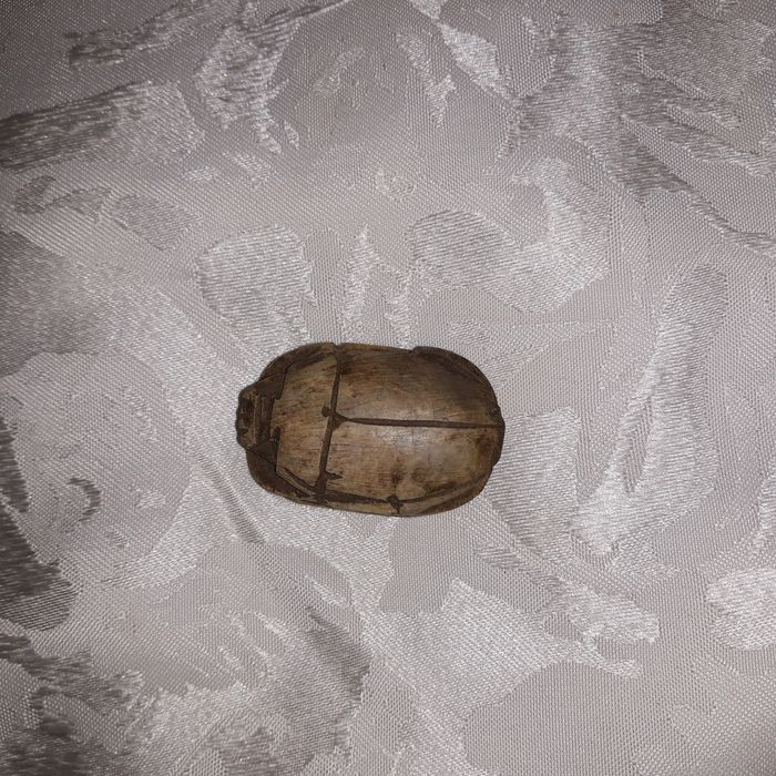 Faby27800 Scarabée Egyptien en pierre gravée de hiéroglyphes Egypte - photo numéro 3