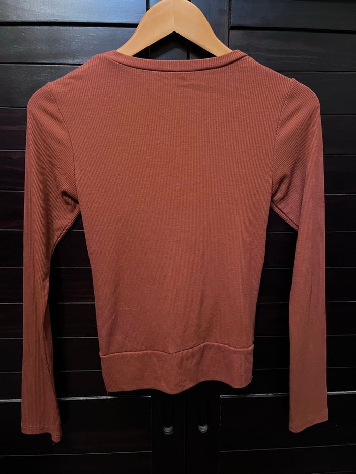 Top manches longues couleur brique - taille 38 - photo numéro 4