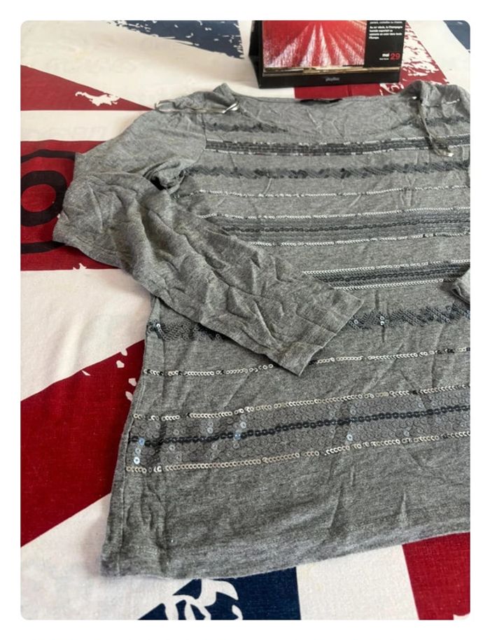 T-shirt manche longue Burton taille Xl/XXL gris - photo numéro 5