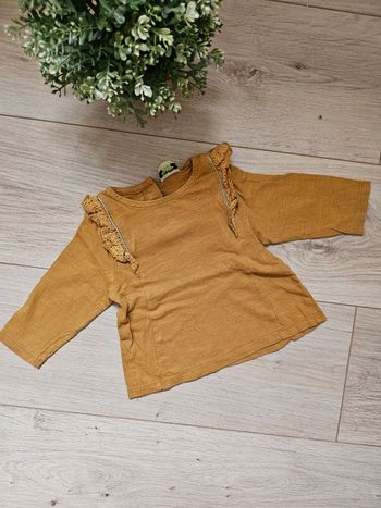 Tee shirt Moutarde Tape à l’œil 6 mois 🌸