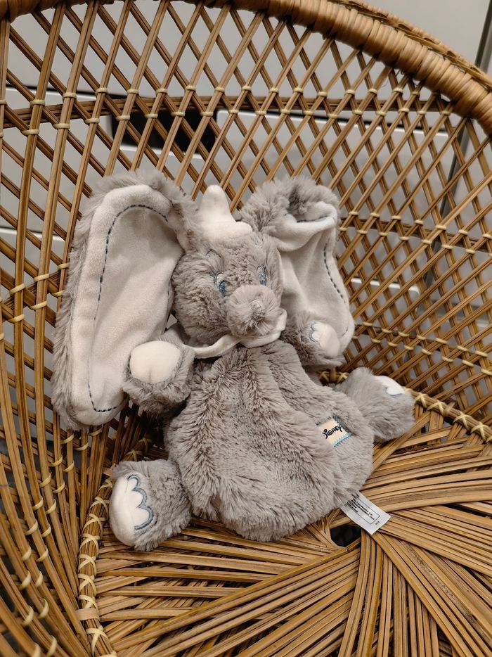 Doudou Dumbo gris blanc - photo numéro 2