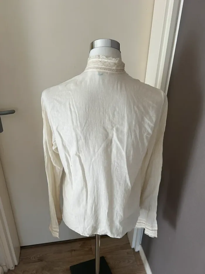 Blouse baby doll beige taille 40 - photo numéro 4