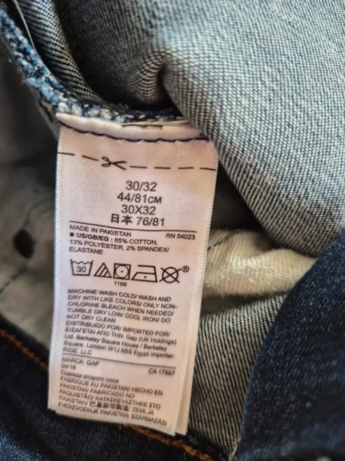 Jeans GAP Skinny 30 x 32 bleu foncé - photo numéro 13