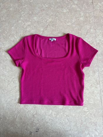 T-shirt rose fuchsia Jennyfer