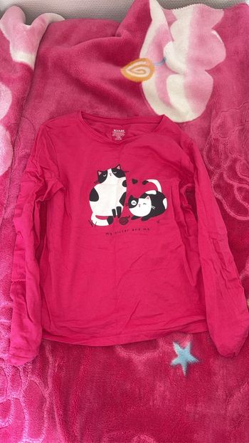 Pull fille rose