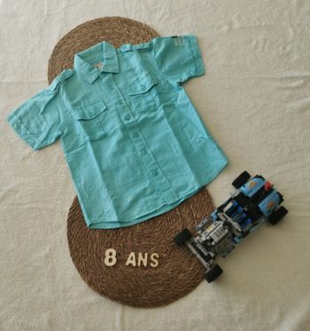 Chemisette orchestra, garçon, 8 ans, lin et coton, neuve 