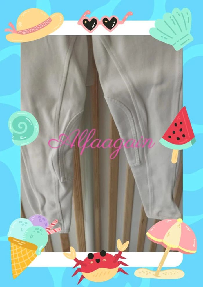 Pantalon blanc d'équitation 8ans - photo numéro 5