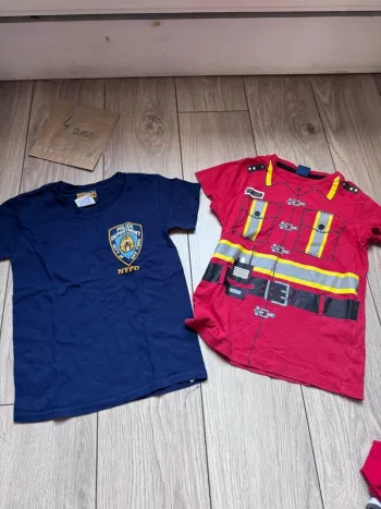 T shirt pompier et policier