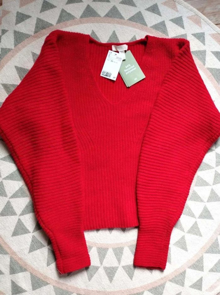 Pull hiver chaud - Laine - Rouge - H&M - XS - Neuf étiquette - photo numéro 5