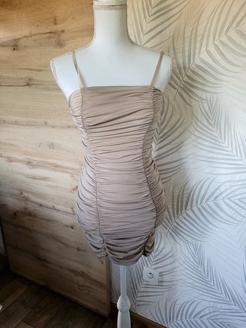 Robe moulante femme taille XS-S crème