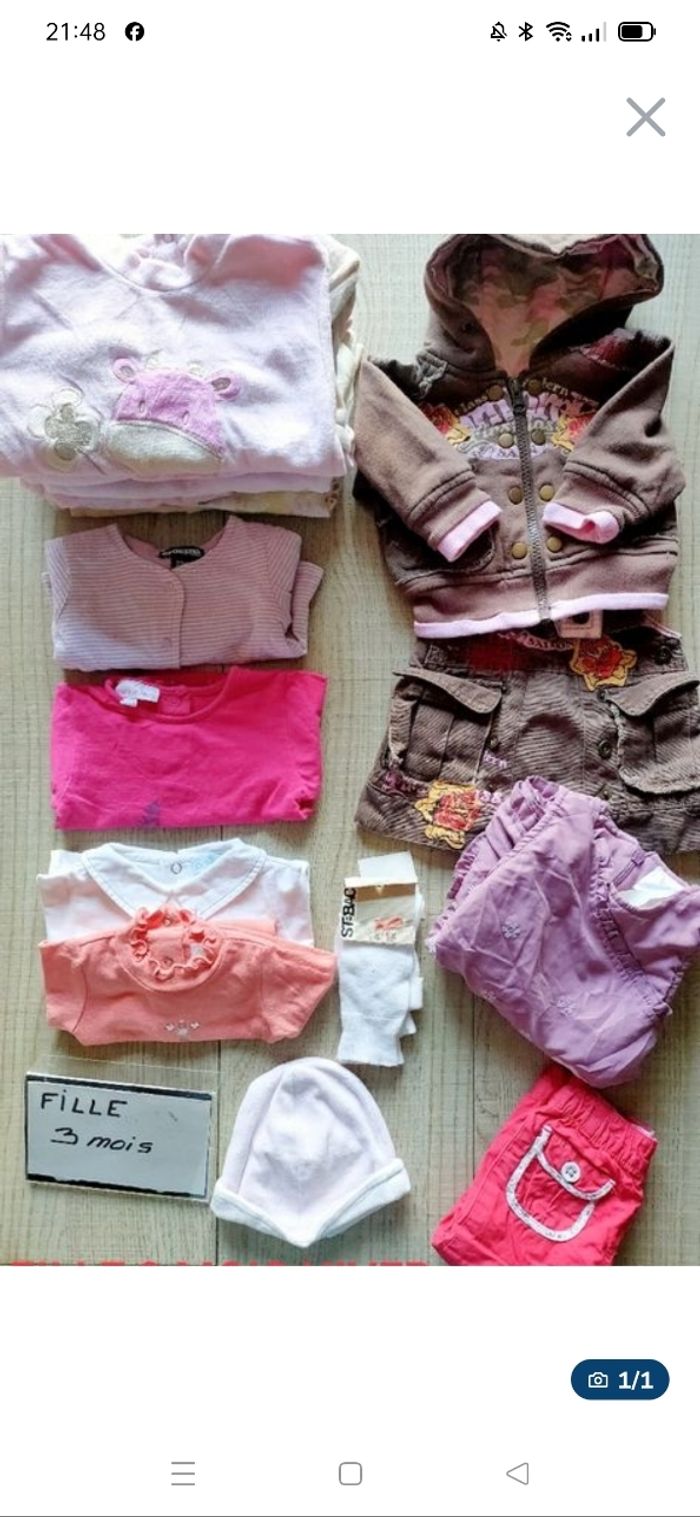 Lot fille 3 mois hiver 15 pièces