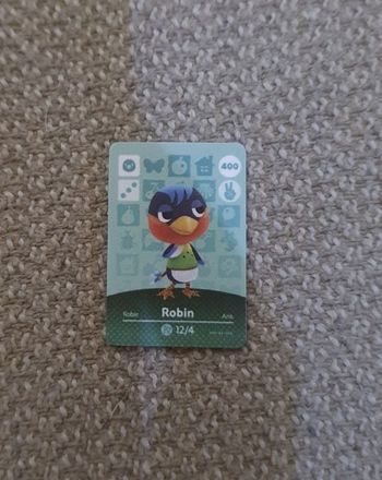 Mini Carte Amiibo NFC Animal Crossing Nintendo Robin Robie