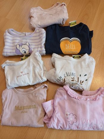 Lot de 7 Tee-shirt bébé fille