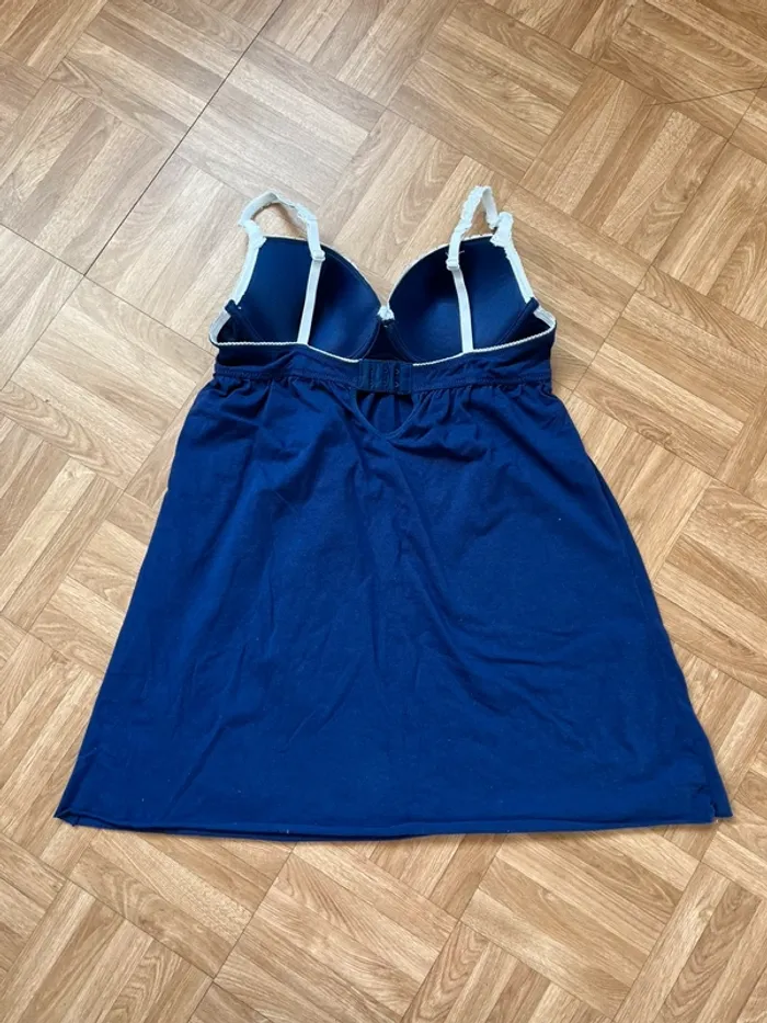 Robe nuisette en dentelle bleu et blanc Jennyfer - photo numéro 3