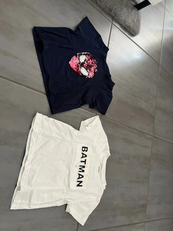 Lot t shirt garçon Batman et Spiderman